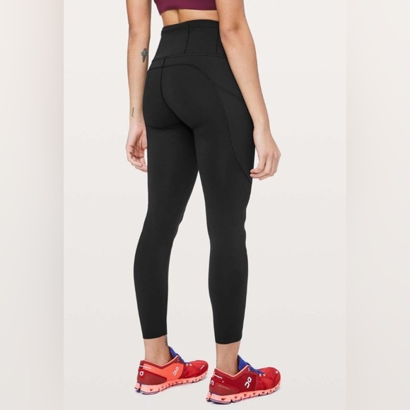 Lululemon Fast & Free 7/8 Legging Nulux 25” Black Size 4 - Picture 2 of 7